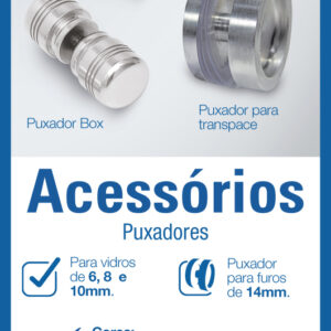 TecVidro Puxador de Transpasse Furo 14